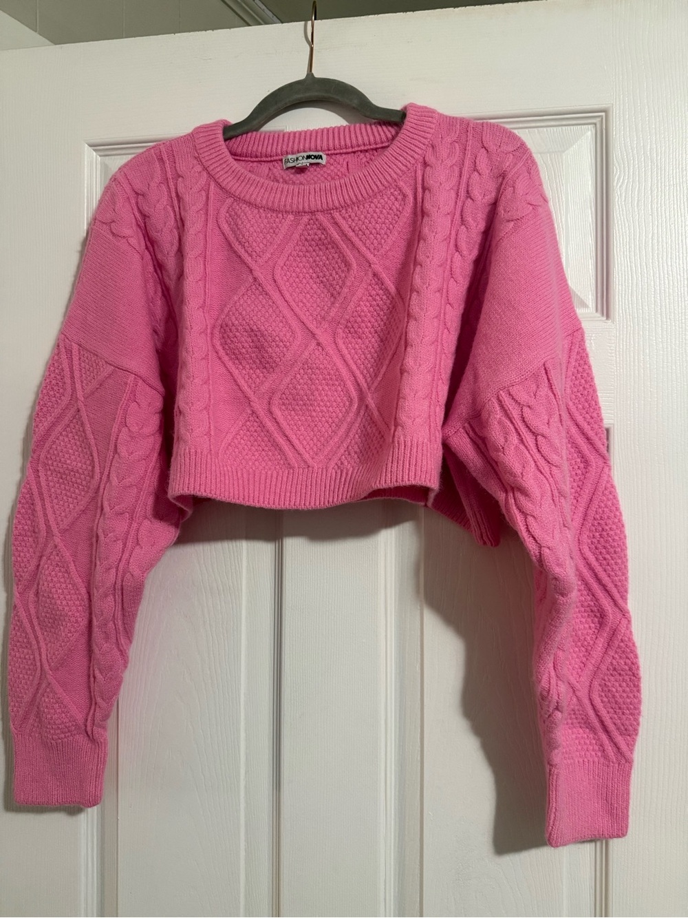 Fashion Nova Pink Knit Sweater